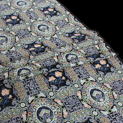 Embroidered Thangka Fabric: Red Tibetan Robe Mount, Upholstery & Costume Fabric