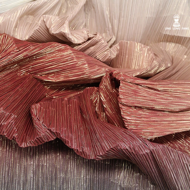 Pleated Crepe Fabric: 59"W Gradient Colors, DIY Costume & Decor