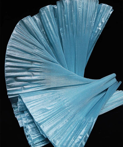 Metallic Luster Organza Lace: 3D Fold Ruffle Designer Fabric