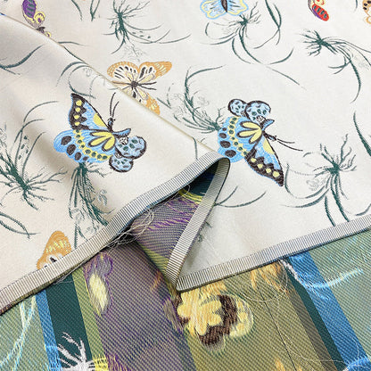 Tissu jacquard papillon : 145 cm de large, en polyester