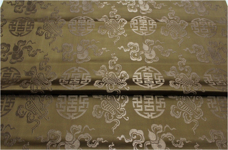 Chinese Brocade Fabric: Jacquard Silk Rayon Blend, Mongolian Gown Fabric