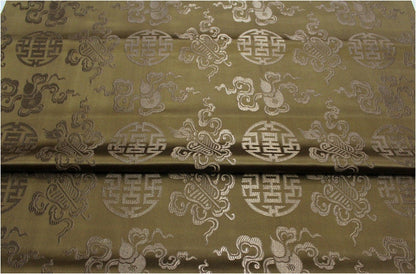 Chinese Brocade Fabric: Jacquard Silk Rayon Blend, Mongolian Gown Fabric