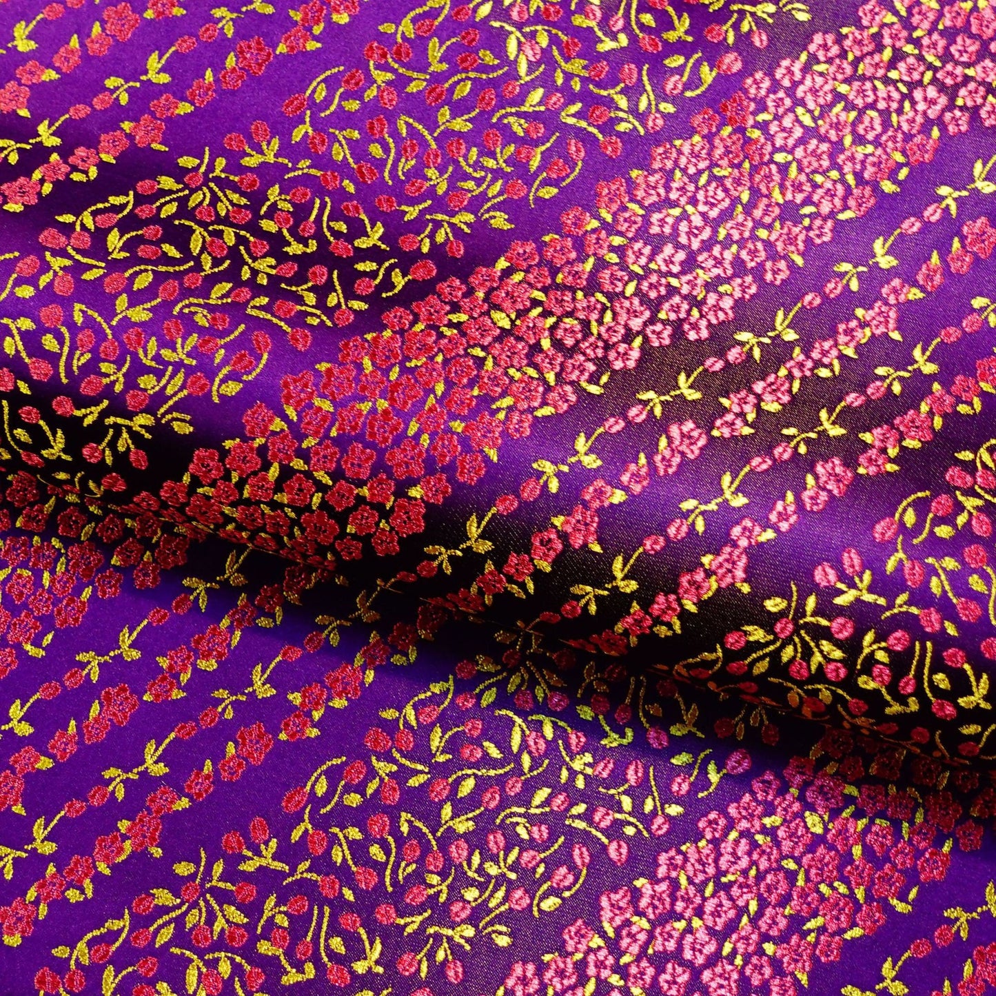 Moon Flower Brocade Fabric: Rayon Sewing Quilting Material