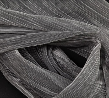 Two-Tone Pleated Organza Fabric: Fantasy Gradient Designer Material