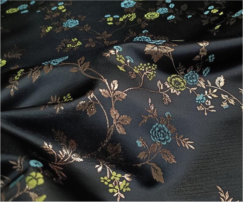 Silky Brocade Fabric: Chinese Cheongsam Costume Sewing Material