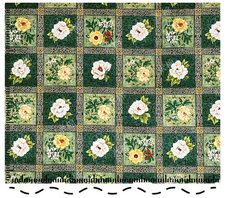 Floral Cotton Fabric ��� Botanical Print Sewing Materi" Wide