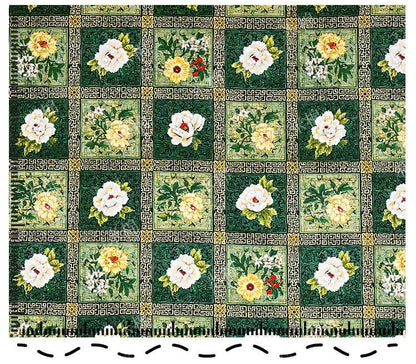 Floral Cotton Fabric ��� Botanical Print Sewing Materi" Wide