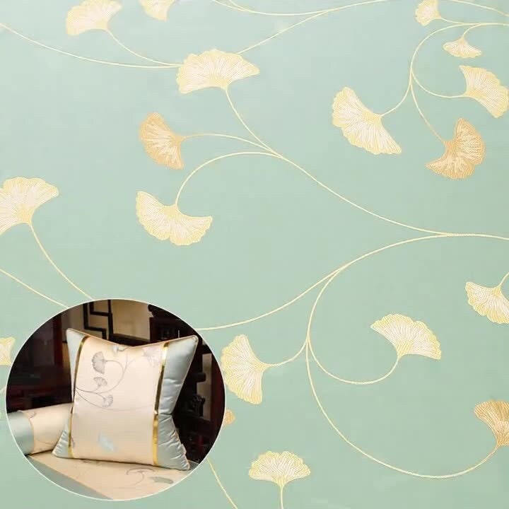 Leaf Jacquard Fabric: 58"W Polyester Upholstery, Costume & Decor