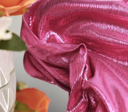Metallic Foil Striped Knit Fabric: 4-Way Stretch, 56" Wide