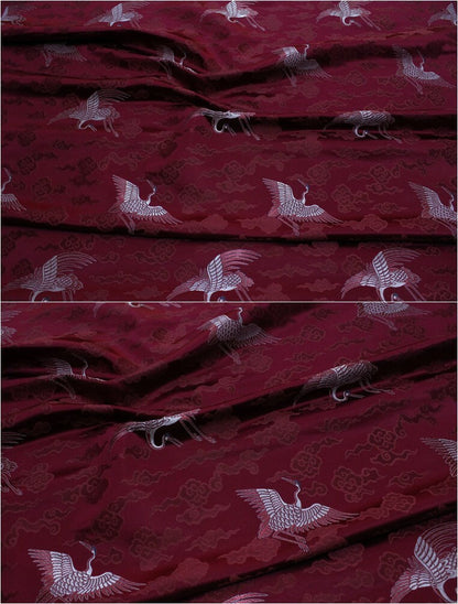 Crane Brocade Fabric: Colorful Cheongsam Qipao Material