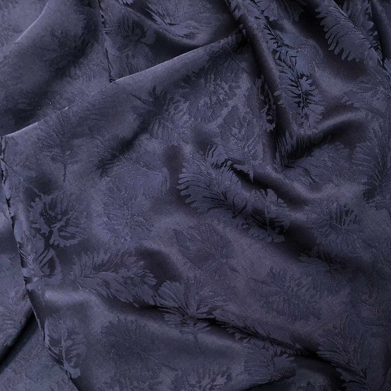 Leaf Pattern Jacquard Satin Damask Fabric - 59" Wide Rayon Upholstery