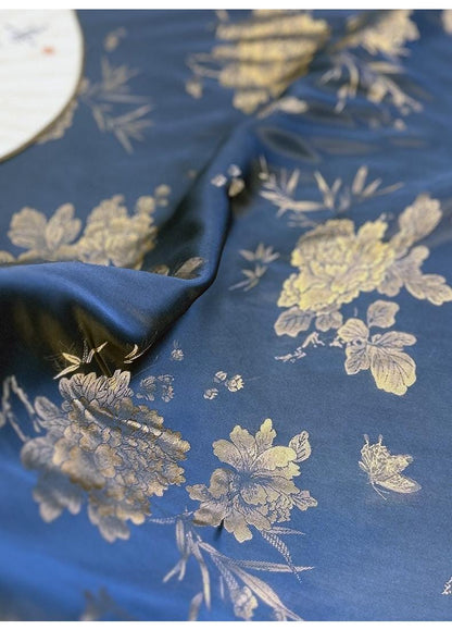 Floral Jacquard Brocade Fabric: Elegant Upholstery, Costume Sewing (59"W, By the Meter)