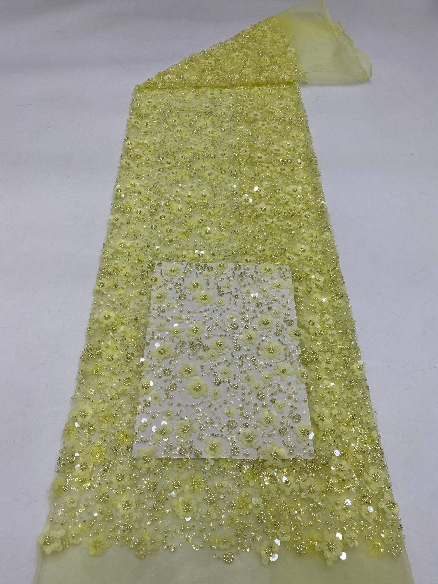 Robe de bal de mariée en dentelle à sequins brodée, 127 cm de large
