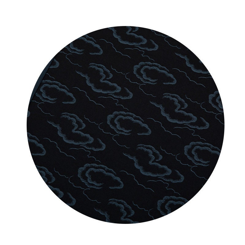 Nishijin Ori Brocade Satin Fabric: Cloud Flowers, Japanese Decor (59" Wide)