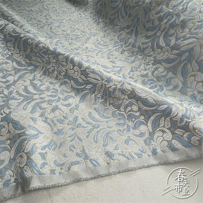 Gold Thread Embossed Palace Jacquard Damask Fabric - 57"W
