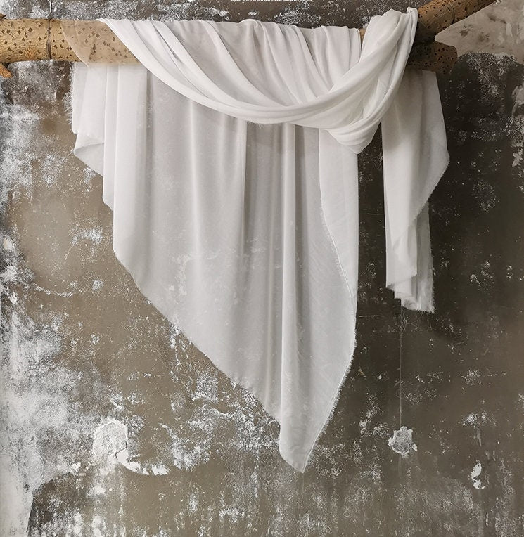Soft Chiffon Fabric: 59" Wide Sheer Drape for Wedding & Events