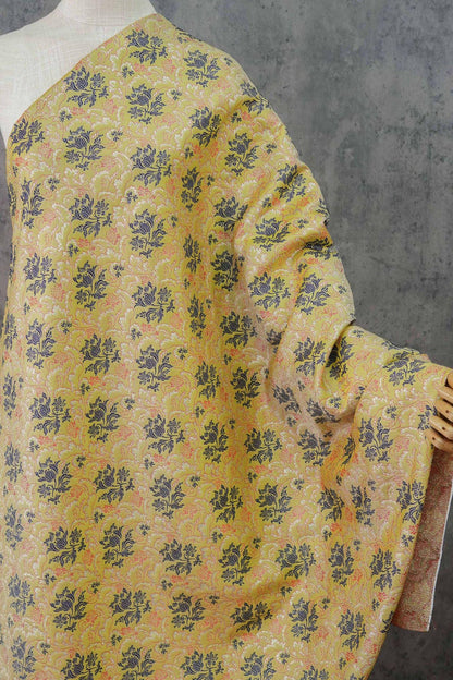 Gold Jacquard Floral Fabric: Upholstery, Costume, & DIY Sewing (By The Meter, 63"W )
