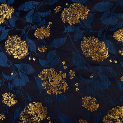 Brocade Jacquard Fabric | Gold Floral Knit Upholstery, Costume Fabric