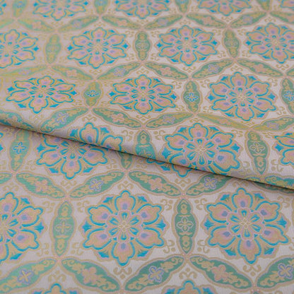 Tissu de brocart de soie Song Dunhuang : Tissu pour robe cheongsam tibétaine, 150 cm de large