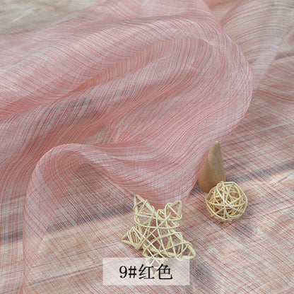 Striped Organza Fabric: 59" Ethnic Style Costume & Decor