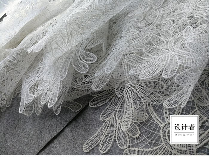 Embroidered Flower Lace Ribbon: Palace Forest Style Polyester Trim