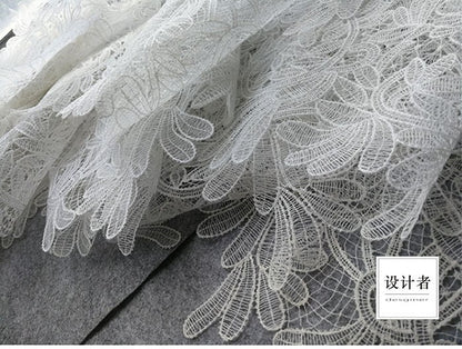 Embroidered Flower Lace Ribbon: Palace Forest Style Polyester Trim