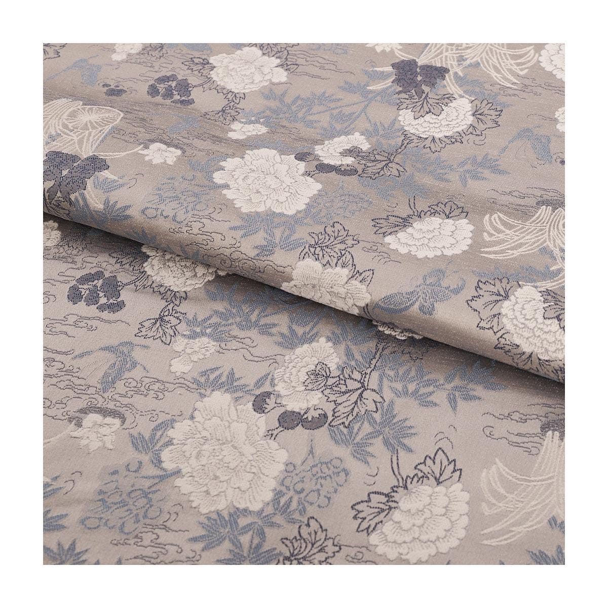 Tissu velours à motifs floraux : matériau de couture et d'ameublement de 150 cm de large