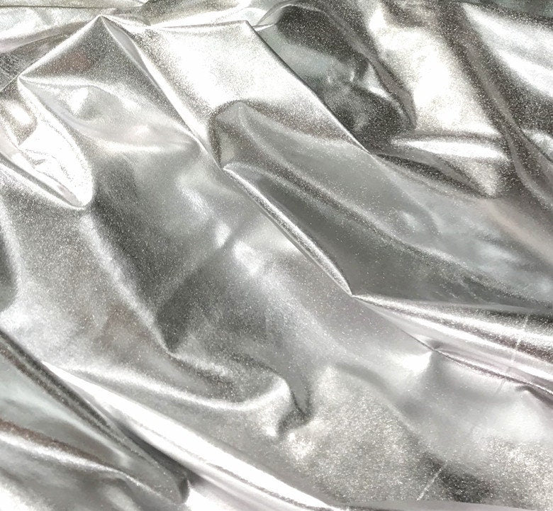 Tissu tricoté métallisé or brillant : Cosplay, costume, sac à main - Largeur : 140 cm
