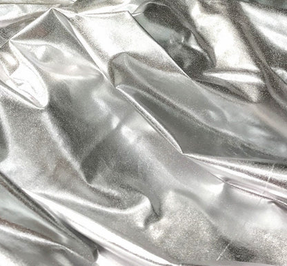 Tissu tricoté métallisé or brillant : Cosplay, costume, sac à main - Largeur : 140 cm