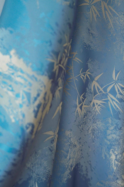 Tissu satiné de soie couleur sarcelle : 150 cm de large, texture riche, pour ameublement
