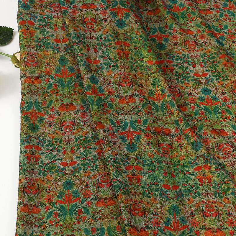 Floral Rayon Blend Fabric | Spring Trail Print, 59"W