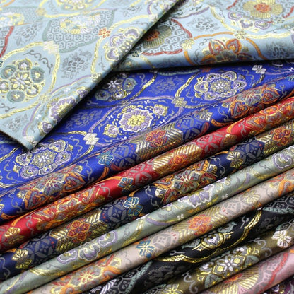 Japanese Floral Jacquard Brocade Fabric: Silk Rayon Blend (29.5" Width) - Poppylollipop