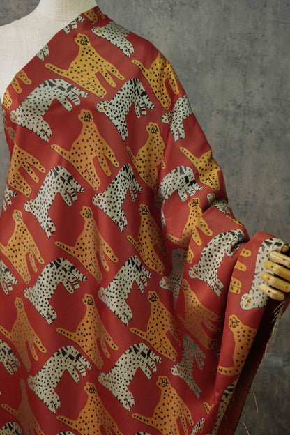 Leopard Jacquard Woven Fabric: Metallic Floral Embossed Upholstery, Sewing DIY