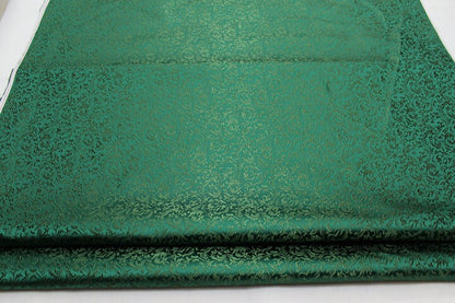 Tissu brocart métallisé à motif cachemire : jacquard chinois, 74 cm de large