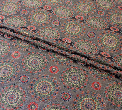 Exotic Thangka Brocade Fabric: Tibetan Satin Jacquard (29.5"x57")