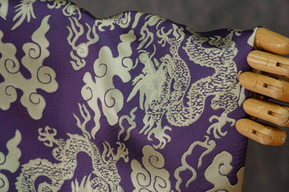 Traditional Chinese Cloud & Dragon Jacquard Brocade Fabric ��� Cushion / Pillow Materi"Wide