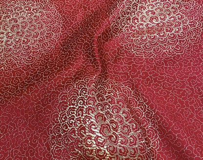 Cloud Brocade Fabric: Silk Rayon Jacquard, Costume Dress Material (59"W)