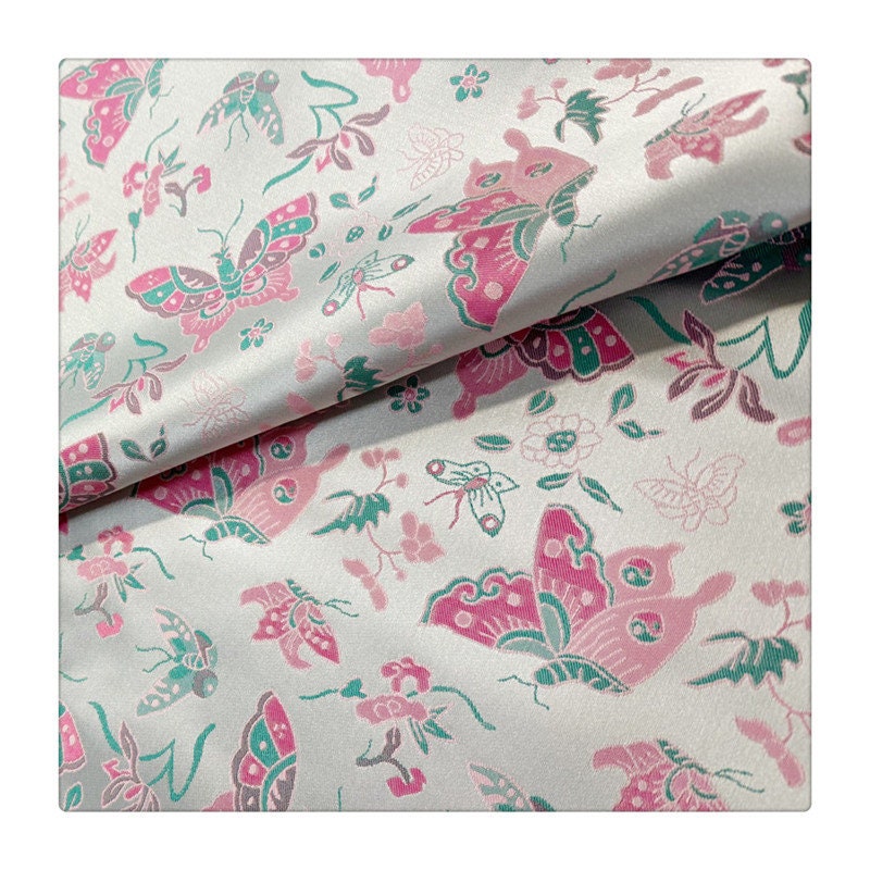 Butterfly Jacquard Brocade Fabric: 59"W Rayon Blend, Sewing & Upholstery