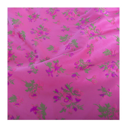 Rose Purple Floral Brocade Fabric: 59"W Rayon Sewing Material
