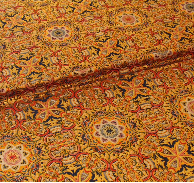 Exotic Thangka Pattern Brocade Fabric: Tibetan Jacquard Satin