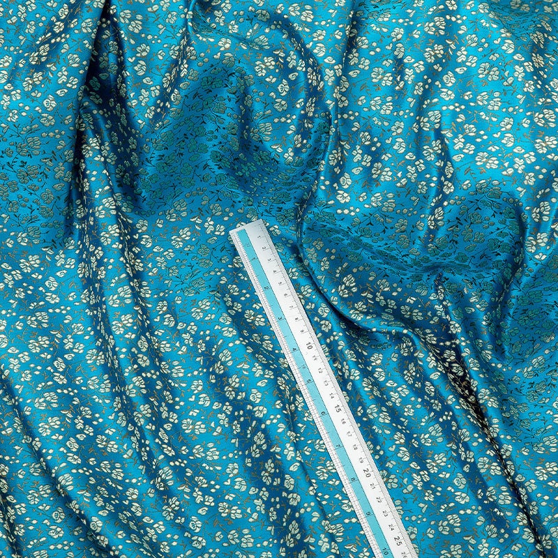 Floral Silk Brocade Fabric: 45" Wide Wedding Costume Sewing Fabric