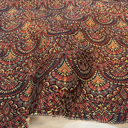 Paisley Jacquard Fabric: Ethnic Style Woven Upholstery, 57" Wide
