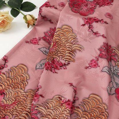 Satin Jacquard Fabric: 59"W Digital Print Shantung Silk - Upholstery, Costume, Drapery