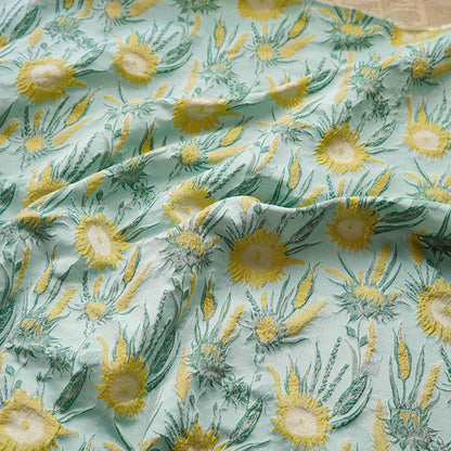 Floral Jacquard Fabric: 3D Texture Oil Painting Style (51"W)