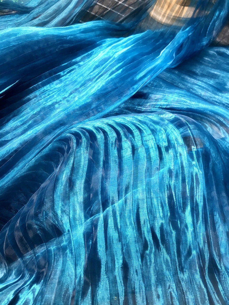 Mermaid Water Reflective Organza Fabric: 57" Wide Stiff Texture
