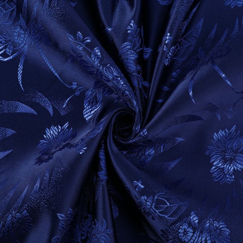 Chrysanthemum Brocade Fabric: 29.5" Wide Satin Silk Jacquard