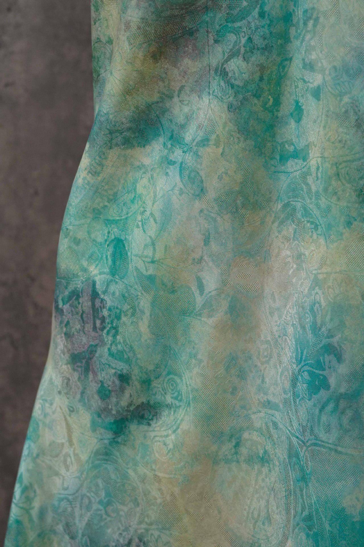 Tea Silk Satin Rayon Fabric: Digital Print, 54" Wide