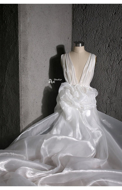 Liquid High-Gloss Organza Fabric: Reflective Fairy Mesh, 59"W