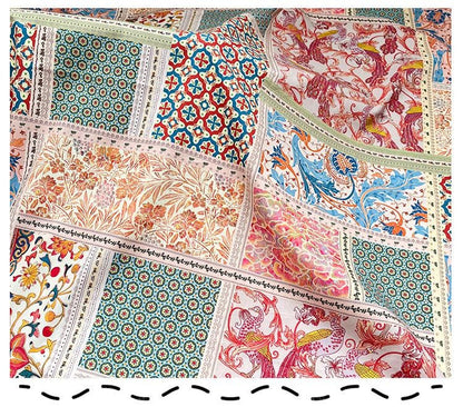 Hand Printed Cotton Sewing Fabric: Indian Quilting & Dress Material