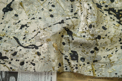 Gilding Bronzing Jacquard Fabric: Embossed Metallic Designer Material